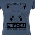 thumbnail image 3 of Pokémon - Electric Type - Juniors Fitted Graphic T-Shirt, 3 of 5