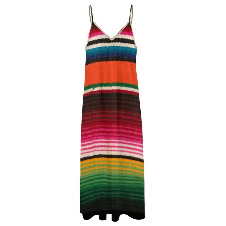 chinese dress ladies Serape Red Maxi Dress Women main image 0