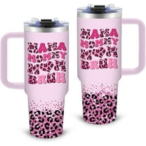 Mama Gifts 30 oz Purple Mommy Mom Cups Tumbler with Handle and Straw, Stainless Steel Travel Insulated, Leak-proof, Mothers Birthday Christmas Gifts for Women, Momma, Mama Mommy Water Cup