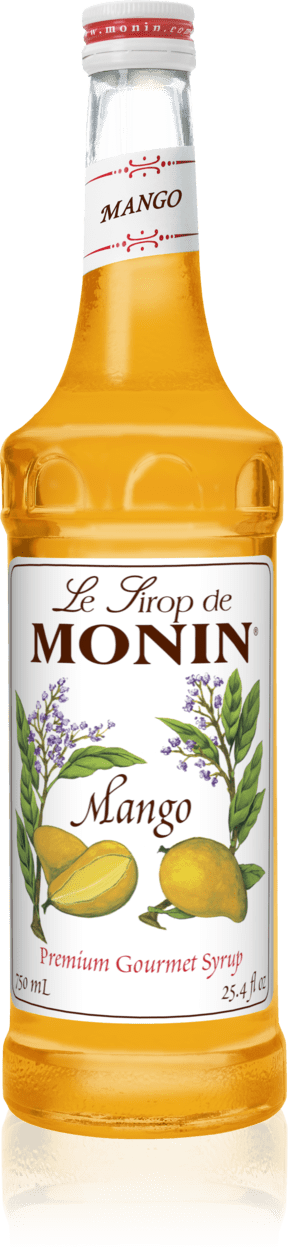 Monin - Mango Syrup, Tropical and Sweet, Great for Cocktails, Sodas, and Lemonades, Gluten-Free, Non-GMO (750 ml)