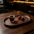thumbnail image 5 of CQCYD Under $5 Faux Wood Grain Serving Tray, Reusable Plastic Coffee Dessert Tray, Rectangular Breakfast Tray for Tea Fruit Home Kitchen, 9 x 5 x 1 Inch, 5 of 6
