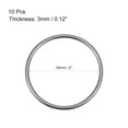 thumbnail image 2 of Unique Bargains 10Pcs O Ring Buckle 2-Inch(50mm) Zinc Alloy O-Rings Black for Hardware Bags Belts Craft DIY Accessories, 2 of 3