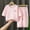 Pink, variant on TAGOLD Kids Toddler Casual 2 Piece Outfits Set,Boys Girls Long Sleeve Winter Sets,Summer Style Children's Round Neck Home Wear Thin Breathable Pajama Set Conditioning Suit,4 Years