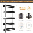 Leariso 63"H Heavy Duty Steel Utility 5 Tier Adjustable Metal Shelving Unit, Garage Storage
