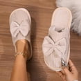 thumbnail image 3 of Taqqpue Open Toe Slipper for Women Women Fashionable Casual Winter Closed Toe Home Friendly Soft Cotton Flat Slippers Fuzzy House Slippers Gift for Women, 3 of 6