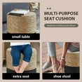 thumbnail image 6 of HOMEZY-US Pouf Ottoman, 100% Handwoven Seagrass Braided Pouffe, Boho Decor Floor Chair for Couch or Desk, Outdoor Ottomans for Garden, Round Footrest with Wood Frame, Home Decorative Seat for Balcony, 6 of 14