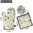 thumbnail image 6 of Colorful Mushroom Frog Black Pattern Kitchen Oven Mitt and Pot Holder Sets 4 Pcs for Baking, Cooking and Grilling, Heat Resistant Up To 392 °F, 6 of 7