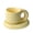 Yellow, variant on Nordic Ceramic Chunky Mug - Large Capacity Coffee Cup for Cozy Home and Office Use, Perfect for Breakfast and Valentine Gifting