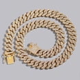 thumbnail image 7 of Hip Hop Bling Paved Rhinestones Cuban Chain Choker Necklace For Women 12mm Iced Out Rose Gold Color Prong Cuban Necklace Jewelry SH, 7 of 7