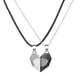 thumbnail image 1 of Collar Medio Corazón Regalo simple Imán Suéter Cadena Collares pendientes para Pareja Amistad Boda Navidad Cumpleaños Blanco negro, 1 of 7