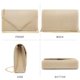 thumbnail image 3 of Bolso de noche Clutch Dasein Glistening para mujer, color champán, 3 of 6