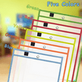 thumbnail image 3 of Pochettes Réutilisables Effaçables à Sec, Protège-Pages en Plastique pour Dossiers pour Enseignants, Classe et Fournitures de Bureau, 15 Pcs, 3 of 7