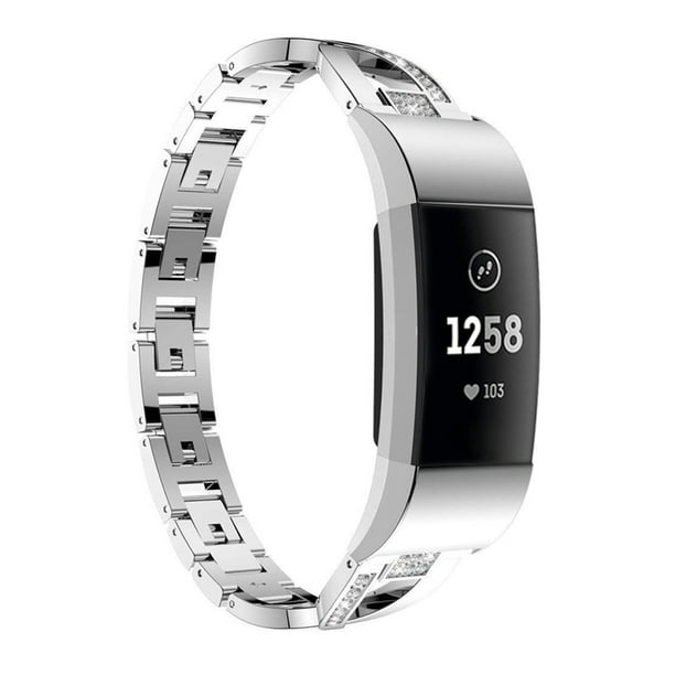 Fitbit - 4 Colors Adjustable Woven Stainless steel Replacement Band For Fitbit Charge 3(Black