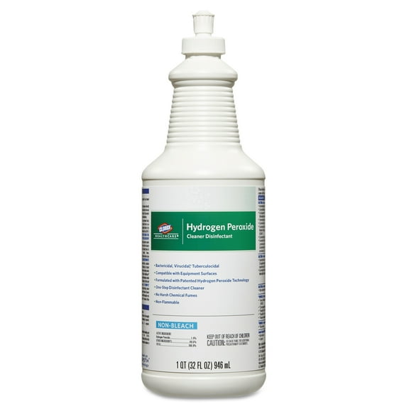 Clorox Healthcare Hydrogen-Peroxide Cleaner/Disinfectant, 32oz Spray Bottle, 6/Carton