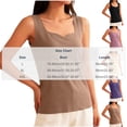 thumbnail image 3 of Women Thermal Sleeveless Camisole Built-in Bra Fleece Lined Warm V Neck Tank Top Solid Color Stretchy Slim Fit Winter Layering Underwear Vest, 3 of 5