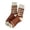 A-Brick Red91, variant on Yuanlong Womens Retro Striped Crew Socks Soft Stretch Winter Thick Warm Mid Calf Casual Stylish Socks