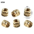 thumbnail image 3 of 10Pcs Threaded Brass Inserts Metal Heat Set M2-M6 Screw Inserts For 3D Printing Threaded Insert Brass For Reliable Performance, 3 of 9