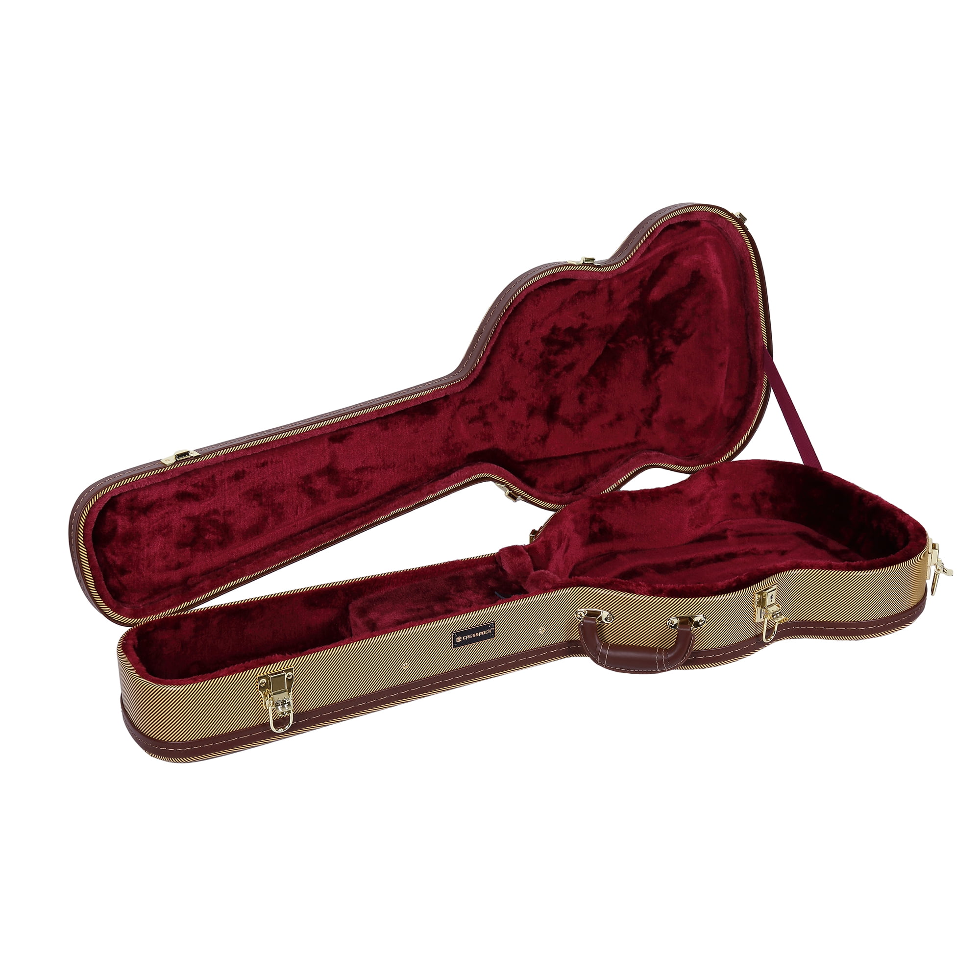 Crossrock Wooden Hard Case For Gibson SG and Similar Style Electric Guitars