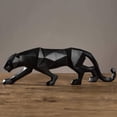 thumbnail image 4 of Panthère Figurine Animal Panthère Modèle Animal Résine Léopard Sculpture Jardin Paysage Panthère Décorations Simulation Animaux Statue(L,Blanc), 4 of 7
