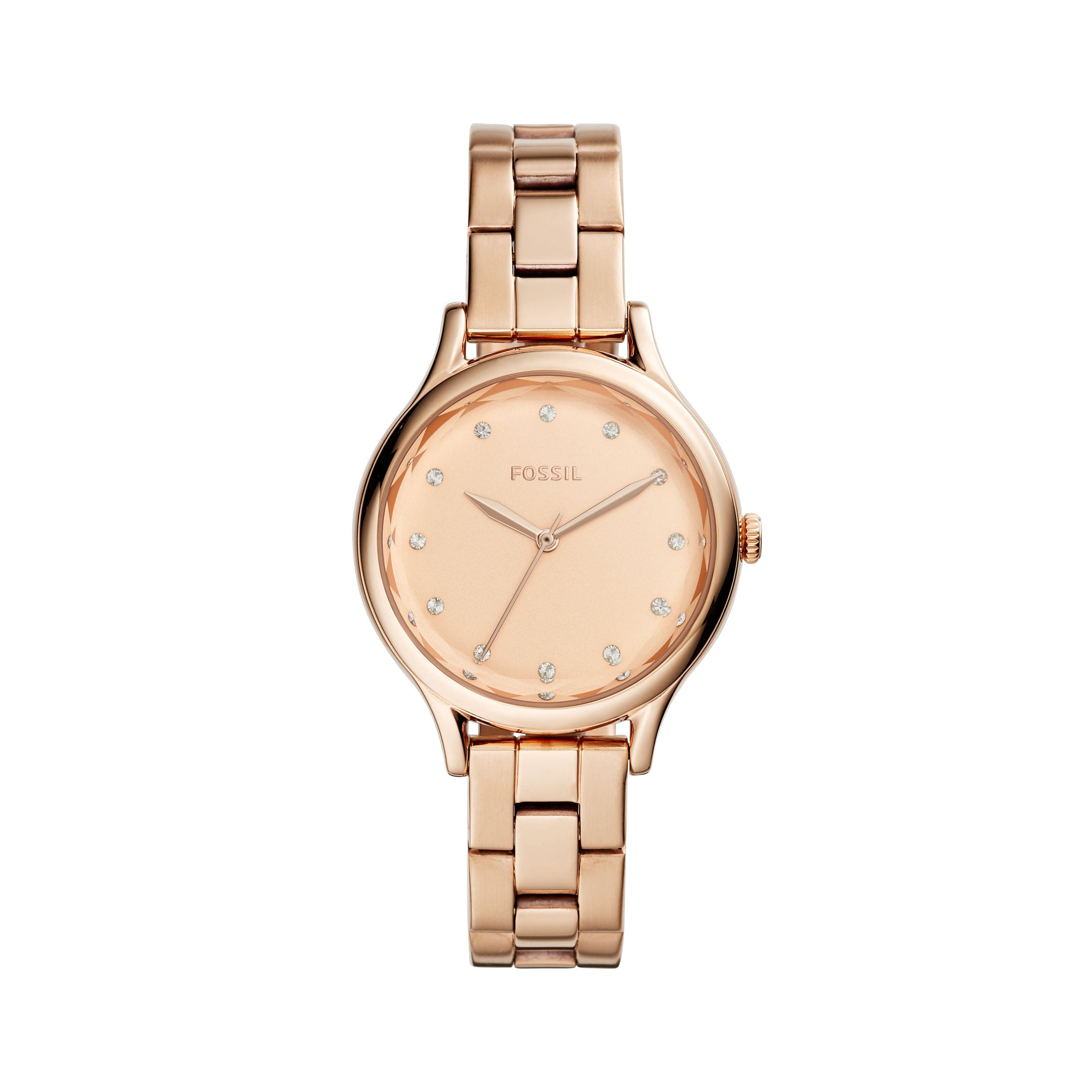 Buy Fossil Outlet Womens Laney Three-Hand, Rose Gold-Tone Stainless ...