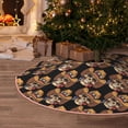 thumbnail image 5 of Xecao Wild West Cowboy Skull Pattern Christmas Tree Skirt Round Xmas Tree Mat Base Cover for Holiday Home Decorations-30", 5 of 6