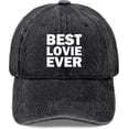 thumbnail image 1 of Best Lovie Ever Hat Men Baseball Cap Vintage Caps, 1 of 6