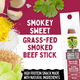 thumbnail image 2 of Smokey Sweet, Sogo Snacks, Grass Fed Beef Sticks. No Artificial Nitrates, Nuts or MSG. Gluten, Soy, Dairy Free Beef Jerky. Low Calorie High Protein Meat Stick. Paleo & Keto Snack (24 Cnt), 2 of 8