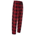thumbnail image 3 of North 15 Boy's Super Soft, Buffalo Plaid with Deer Head, Polar Fleece Lounge Pants-1233B-Red-14-16, 3 of 5