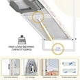 thumbnail image 3 of Over Door Ironing Board, Hanging Ironing Board with Iron Holder, 36" X 12" Compact Fold Down Iron Board for Small Spaces, Removable Heat Resistant Cover, White, 3 of 7