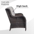 thumbnail image 4 of POCASSY 6 Piece Rattan Sofa Seating Group with Cushions, 4 of 8