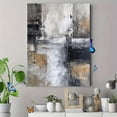 thumbnail image 4 of Abstract Textured Geometric Canvas Print Wall Art for Living Room Bedroom Office Hotel Lobby, 4 of 8