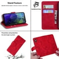 thumbnail image 6 of for Samsung Galaxy A15 Wallet Case, Flip Case PU Leather Embossed Folio Magnetic Kickstand Case Cover with Card Slots for Samsung Galaxy A15, Red, 6 of 7
