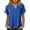 B-Blue, variant on Ladies Tops Women's Casual Round Neck Basic Dot Puff Sleeve Tops Short Sleeve Loose Fit Curved Blouses Tshirts(Hot Pink,XL)