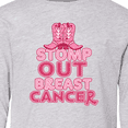 thumbnail image 4 of Inktastic Stomp out Breast Cancer with Pink Cowgirl Boots Long Sleeve Youth T-Shirt, 4 of 5
