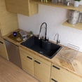 thumbnail image 3 of ALFI brand AB3520DI-BLA Drop-In Single Bowl granite composite Kitchen Sink 35 Black, 3 of 8