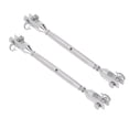 thumbnail image 1 of Jaw Turnbuckle, Rustproof Turnbuckle Hook 2pcs Firm Connection Wide Application  For Industrial Use M5,M4, 1 of 8