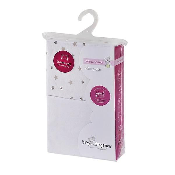 Baby elegance jersey sheets grey star cot Walmart