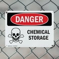 thumbnail image 5 of (2 Pack) Chemical Storage OSHA Danger Sign 10 Inch X 7 Inch Indoor / Outdoor Rust-Free Aluminum Metal Signs for Workplace, Workshop, and Construction Site, Made in the USA, 5 of 8