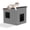 Gray & Black, variant on LHBcraft Outdoor Cat House, Weatherproof PP Cat Shelter for Feral & Stray Cats, Durable All-Season Pet House for Garden & Patio ,Black