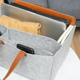 thumbnail image 2 of ABCISI Felt 5 Compartments File Tote Organizer, Gray, 2 of 14