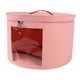 thumbnail image 1 of Caja para guardar sombreros, organizador apilable de fieltro con tapa antipolvo para armario. Rosa 33x26cm, 1 of 9