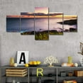 thumbnail image 2 of TISHIRON 5PCS Framed Canvas Wall Art Set,50"x24" Hawaii Sunset Landscape Canvas Art Decor, 2 of 7
