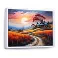 thumbnail image 2 of Designart "Farmhouse Farmstead composition Pointillism II" Farm Floater Framed Canvas Art Print, 2 of 7