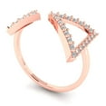 thumbnail image 2 of 0.2475 ctw Statement Anniversary Ring for Women | Round Cut White Sapphire | Hyperallergenic Solid 18K Rose Gold, 2 of 5