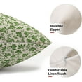 thumbnail image 2 of Daisy Floral Block Print Lumbar Pillow Covers 12X20 Inch Lime Green Beige Flowers Decorative Pillow Cases Set of 2 Farmhouse Home Decor Vintage Rustic Cute Throw Pillows for Sofa Couch Outdoor, 2 of 5