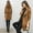 Coffee, variant on BLTIBY 2025 Women Trench Jacket Coat Fall Winter Solid Color Thicked Button Loose Cardigan Overcoat Long Sleeve Tops with Pockets Black L