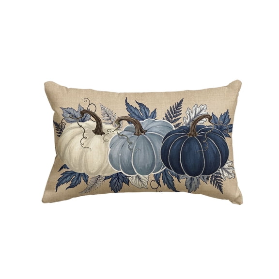 Sm:)e Pumpkin Fall Pillow Covers 12x20 Inch, Cushion Covers for Sofa Seasonal Home Decor