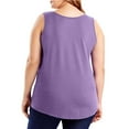 thumbnail image 4 of Women's Plus Size Cotton Tank Top, Sleeveless Solid Shirts Crew Neck Loose Fit Tanks, 4 of 7
