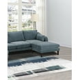 thumbnail image 2 of Living Room Classic 6pc Modular Sectional set 2x Armless Chair 2x Corner Wedge 2x Ottoman Mineral Morgan Fabric Cushion Couch, 2 of 9