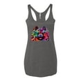 thumbnail image 2 of Cute and Colorful Pomeranian Dog Animal Lover Tri-Blend Racerback Tank Top, Premium Heather, X-Large, 2 of 3